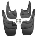 Motoforti カーマッ ドフラップ スプラッシュガード Toyotaに対応4ランナー2010-2023用 プラスチック製 ネジ付き 黒い 1セット