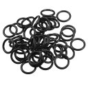 Partuto 50個入り 11mm内径 x 2mm断面厚の汎用カーオリングシールガスケット - 車両 - 蛇口修理 トラ ック SUV トレーラーチューブシール 防水 - NBRゴム ブラ ック
