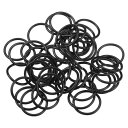 Partuto 50個入り 20mm内径 x 2mm断面厚の汎用カーオリングシールガスケット - 車両 - 蛇口修理 トラ ック SUV トレーラー チューブシール 防水 - NBRゴム ブラ ック