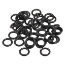 Partuto 50個セット 6mm内径×1.5mm断面厚の汎用カーオリングシールガスケット - 車両 - 蛇口修理 トラ ック SUV トレーラーチューブシール 防水 - NBRゴム ブラ ック