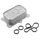 Partuto エンジンオイルクーラー No.55236756 - トランスミッションオイルクーラー - Fiatに対応500 2012-2015用 アルミ合金 シルバートーン オリングシール付き - 1個
