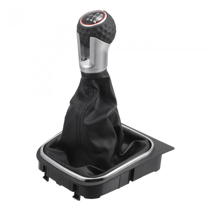 Partuto 6速マニュアルギアシフトノブとブートダストカバー - カーシフトレバーノブとカバー - VWに対..
