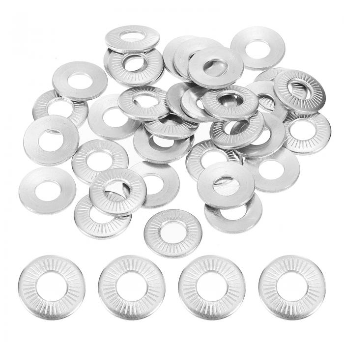 PATIKIL 304ステンレススチールベルビルスプリングディスクワッシャー 200個パックM5x12mmフラットガスケットコニカルニュールメトリックワッシャー 自動車産業建設用