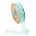 PATIKIL 50ヤード レーストリムリボン 30 mm幅 ウェディングリボンレース フローラルDIYクラフト ハンドメイドバースデーパーティー用 ギフト包装リボン ブルー