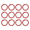 PATIKIL 25 mm 金属 バネOリング 12個 バネゲートOリング 亜鉛合金 スナップクリップトリガーバネキーリングバックル 財布 ハンドバッグ用 レッド