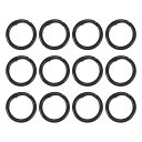 PATIKIL 25 mm 金属 バネOリング 12個 バネゲートOリング 亜鉛合金 スナップクリップトリガーバネキーリングバックル 財布 ハンドバッグ用 黒
