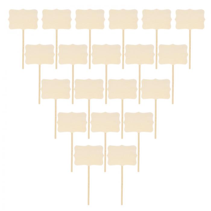 PATIKIL 20個 木製植物用黒板 6.6