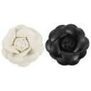 PATIKIL フラワーヘアクリップ 2個セット カメリアヘアピン フローラルブローチ ピン ハンドメイド レザーフラワーブローチ レディース ブ ライダル 女...