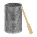 PATIKIL 12.7 cm x 9 M ワイヤーメッシュ穴埋めファブリック ステンレス鋼 メッシュ二重層ブロッカー フレキシブルメッシュスクリーン パッキングツール付き 穴埋めおよび植物保護用
