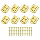 PATIKIL トグルキャッチロック 26 x 21 mm 8個 金属 留め金ラッチ 長方形 レトロスタイル留め金ラッチ 宝石ボックス装飾 スーツケースツールボ...