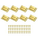 PATIKIL トグルキャッチロック 37 x 25 mm 8個 金属 留め金ラッチ 長方形 レトロスタイル留め金ラッチ 宝石ボックス装飾 スーツケースツールボ...