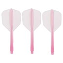PATIKIL 統合ダーツシャフトとフライト 3個セット 2BA耐久プラスチックダーツフライト交換用アクセサリー ピンク
