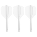PATIKIL 統合ダーツシャフトとフライト 3個セット 2BA耐久プラスチックダーツフライト交換用アクセサリー ホワイト