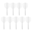 PATIKIL 統合ダーツシャフトとフライト 9個パック2BA耐久プラスチックダーツフライト交換用アクセサリー ホワイト
