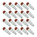PATIKIL 1/4"メス工業用エアープラグ 自動車産業用エアーコンプレッサー 機械工学用 20個 ニューマチックプラグ シルバー