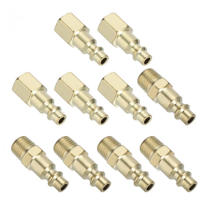 PATIKIL 1/4"工業用エアーカップルプラグ 自動車産業用エアーコンプレッサー 機械工学用接続フィッティ..