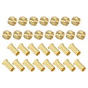 PATIKIL 8mm ODチューブ圧縮アソートキット 15セット 真鍮製圧縮スリーブフェルール&インサート 水・油・空気パイプ用