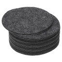 PATIKIL 直径102 mm ランプベースフェルト 20個 厚さ2 mm 丸い 柔らかい 粘着性 滑り止め 傷防止 裏地付きフェルト ランプ 家具 DIYクラフト用 ダークグレー