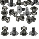 PATIKIL レザー用リベット 5x8x6mm 100個入り メタルボタン スクリューキット ラウンドヘッドリベットスクリューボタン DIYレザーハードウェア...