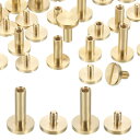PATIKIL 19x10x5mm レザー用リベット 6セット メタルボタン スクリューキット ラウンドヘッドリベットスクリューボタン DIYレザーハードウェア...