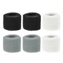 PATIKIL スポーツ用リストバンド 8x5cm 6個セット コッ トンテリークロス 吸汗性 スウェットバンド テニス バスケットボール トレーニング アスレ...