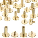 PATIKIL 16.5x10x5mm レザー用リベット 6セット メタルボタン スクリューキット ラウンドヘッドリベットスクリューボタン DIYレザーハードウ...