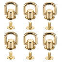 PATIKIL 22x12x5.5mm Dリング(財布用) 24セット 洋服用メタルボタン スクリューキット フラットヘッドリベットスクリュー DIYレザーハー...