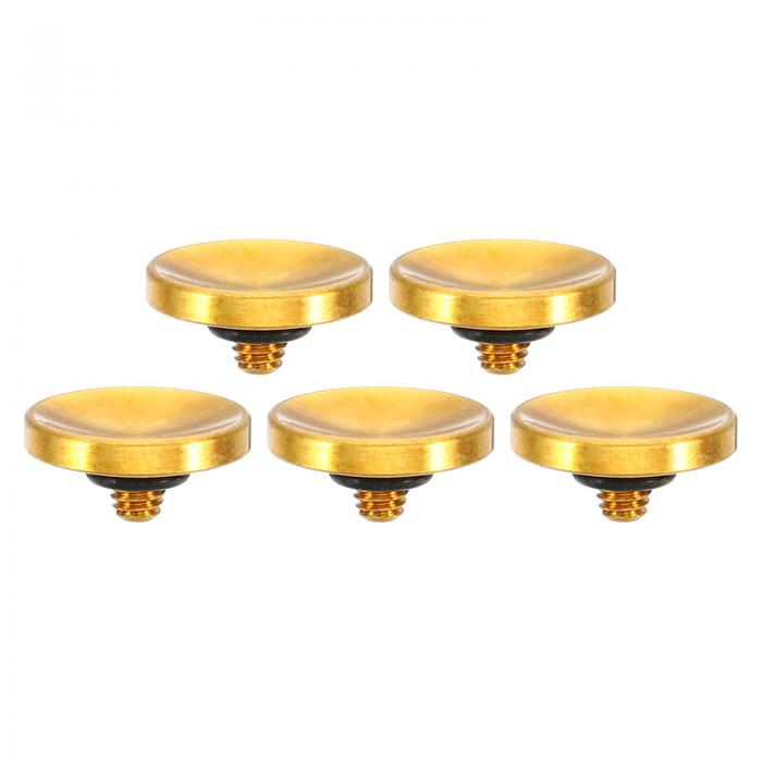 PATIKIL カメラシャッターボタン 5個セット ソフトシャッターリリースボタン 銅製 カメラボタン 凹面 ..