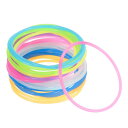 PATIKIL シリコーンジェリーブレスレット 100個入り レインボーグローラバーブレスレット ネオン伸ばしリストバンド パーティーフェイバーアダルトティーンスポーツチームゲーム用 10色