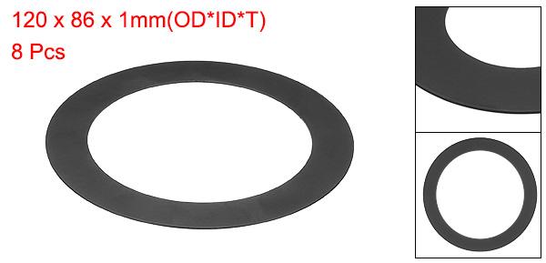 PATIKIL グーフリング 内径3.39" 外径4.72" 8個入り メタル製 グーフリング は パティオ壁取り付け照明器具 ダウンライト LED用 トリムカバーで マッ ト仕上げ 黒 [2]