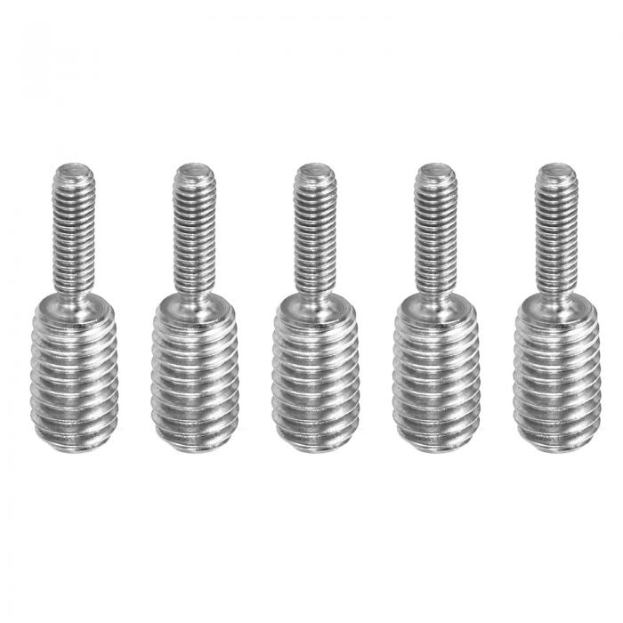 PATIKIL M3*M6*20 両端スレッドスタッドボルト 5個パック 304ステンレススチール製ロッドボルトスレッドリデューサーアダプター 長さ20mm