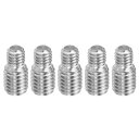 PATIKIL M6*M8*16 両端スレッドスタッドボルト 5個パック 304ステンレス鋼ロッドボルトスレッドリデューサーアダプター 家具用ハードウェア 16mm長(3)