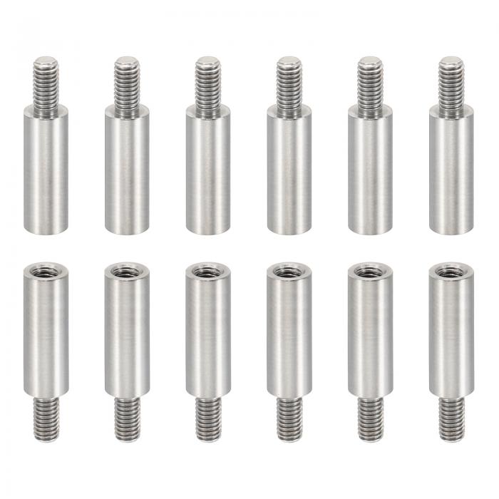 PATIKIL 24個 M3スタンドオフ M3 13+6mmスペーサースタンドオフ アルミ製 ネジ付きスタンドオフキット 3 mm ID 5mm ODメトリックメス・メススレッドアダプター 回路基板 PCB RCドローン マザーボード用(4)