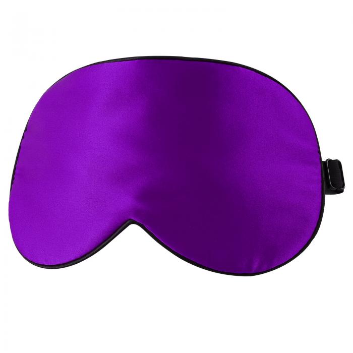 PATIKIL 天然シルク製アイマスク 調節可能な柔らかいアイマスク 涼しい黒アウトアイカバー 側面寝用 女..