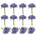 PATIKIL ミニ人工ピップベリーピック束 144個 果物の花のおしべ クラフト DIY リース 結婚式 フラワーアレンジメントの装飾用 パープル