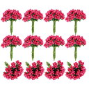 PATIKIL ミニ人工ピップベリーピック束 144個 果物の花のおしべ クラフト DIY リース 結婚式 フラワーアレンジメントの装飾用 ローズレッド