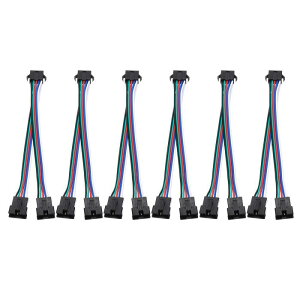 PATIKIL 15CM 1 to 2 引数分岐ケーブル 6個 PWMファンR GB延長電源コード SM 5ピンコネクタプラグ付き コンピューターシャーシマザーボード用