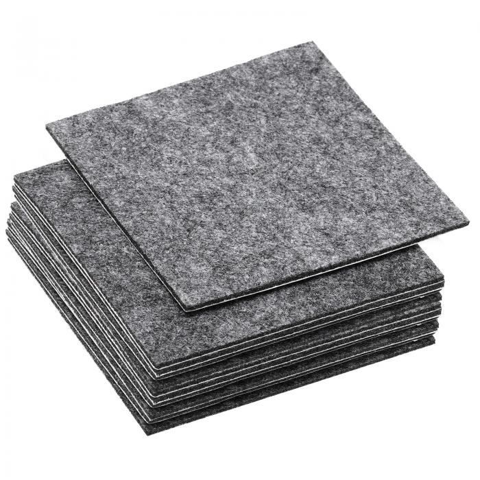PATIKIL 4x4"ランプベースフェルト 10個パック 2mm厚さ 四角い柔らかい粘着性 ある滑り止め 傷防止フェ..