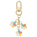 PATIKIL 花のキーチェーン装飾 可愛いエナメルキーチェーンフローラルキーリングペンダント 女性へのギフト 財布 ハンドバッグ バッグの装飾 マルチカラー