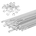 PATIKIL 48個 金属鋼 スパ イラルコルセットボーンニング 350 mm メタルボーニング 24個のスチール製ボーンチップ付き 構造と形状 コルセット 衣装製作 フープスカート 襟の縫製用 幅6 mm(4)