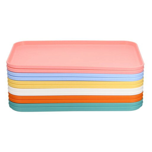 PATIKIL 30.5 x 22 cm ファーストフード用サービングトレイ 12個 バルクプラスチック 再利用可能 キッチンカフェテリア 食事用トレイ PATIKIL 30.5 x 22 cm ファーストフード用サービングトレイ 12個 バルクプラスチック 再利用可能 キッチンカフェテリア 食事用トレイ