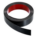 PATIKIL 壁トリム成形 16ft x 1.2" 柔軟な剥がして貼るミラーライク仕上げトリム ステンレス製自己粘着金属トリム 家庭装飾壁保護 ミラー黒