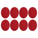 PATIKIL アイロンで貼るパッチ 8個セット ベルベット製エルボーニーパッチ 衣類 修理と装飾に最適 赤色