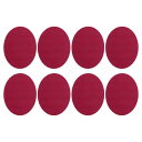 PATIKIL アイロンで貼るパッチ 8個セット ベルベット製エルボーニーパッチ 衣類 修理と装飾に最適 ピンク色