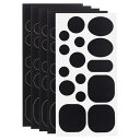 PATIKIL 5個 修理パッチキット 10 x 20 cm 布用粘着パッチ ダウンジャケット 帽子修理用 黒