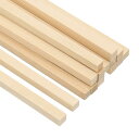 PATIKIL 1/4" 丸棒木材スティック 40個12"長 角材未仕上げ ハードウッドスティック クラフトDIY用品
