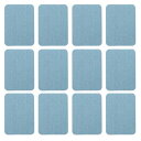 PATIKIL アイロンで付けるパッチ 4.1"x3" 12枚セット 衣類パッチ修理用アイロンパッチ 服 パンツ バッグ 穴修理 デコレーションキット デニムライトブルー