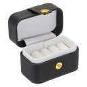PATIKIL ローズリングボックス ロ マンチックなエンゲージメントリングボックス ウェディングプロポーズ用宝石ボックス バレンタインデー用 黒