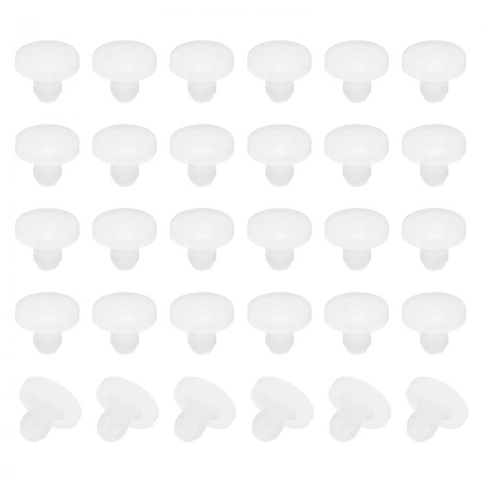 PATIKIL 3 mm直径 シリコン製ラウンドスナップ 30個入り タイプロック家具用ホールプラグボタン保護カ..