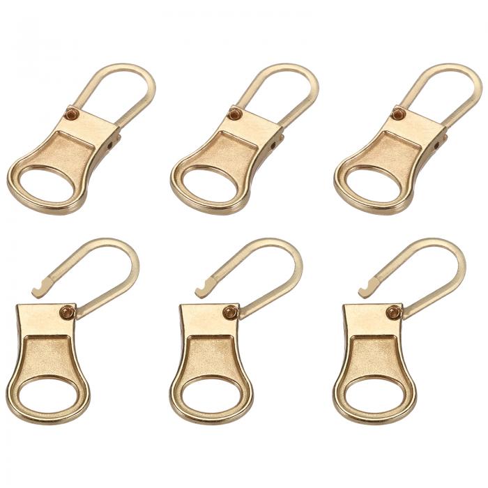 PATIKIL ジッパープル交換品 6個入り 取り外し可能な金属ジッパータブ修理キット スーツケース ジャケ..